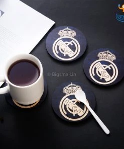 Bigsmall_cc Real Madrid Wooden Coasters - Set Of 4