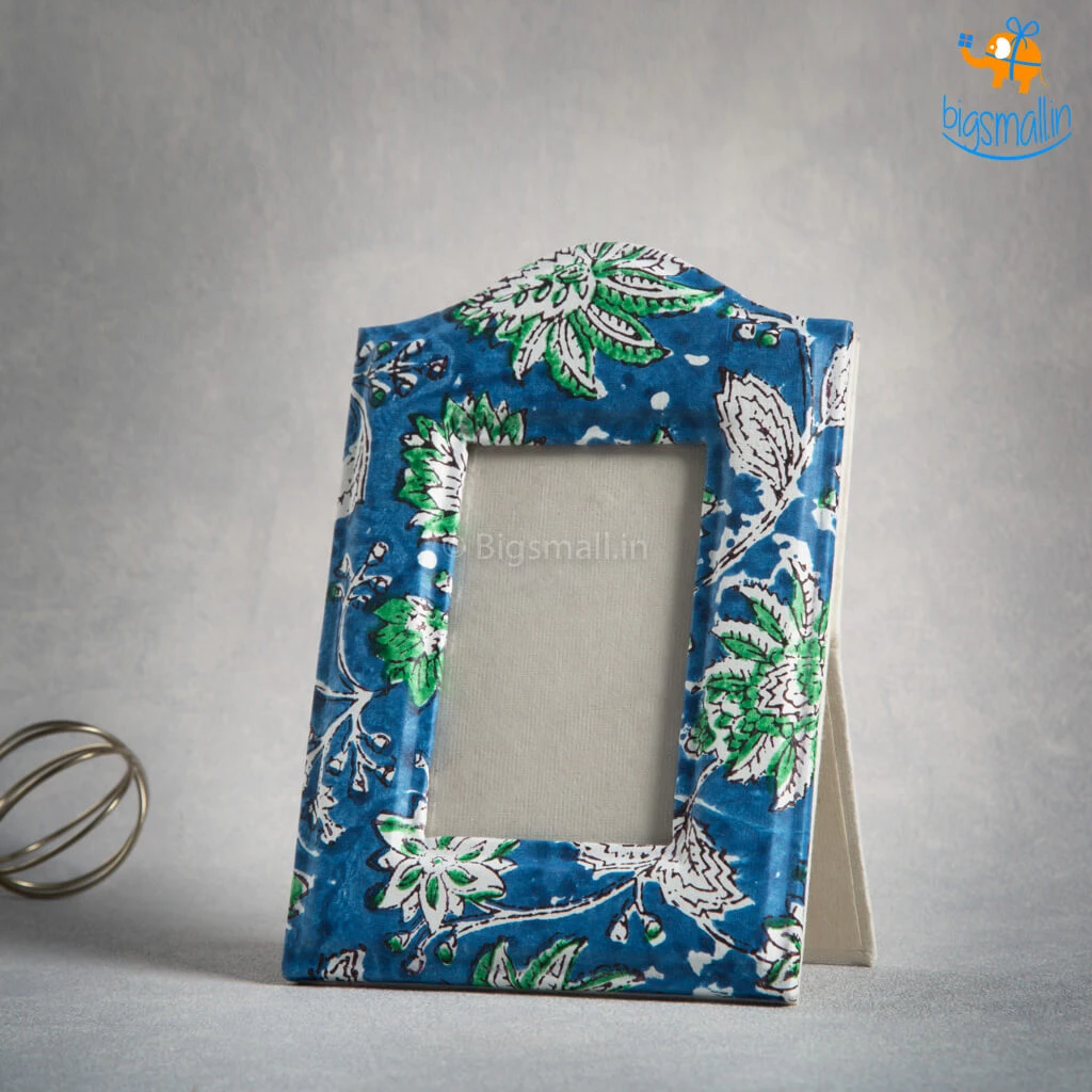 Ascetic Blue Floral Photo Frame
