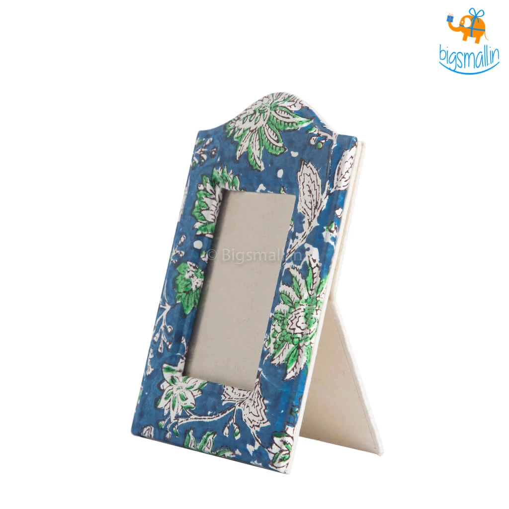 Ascetic Blue Floral Photo Frame