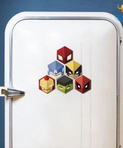 Bigsmall_cc Wooden Superhero Fridge Magnets - Set Of 6 All Of It
