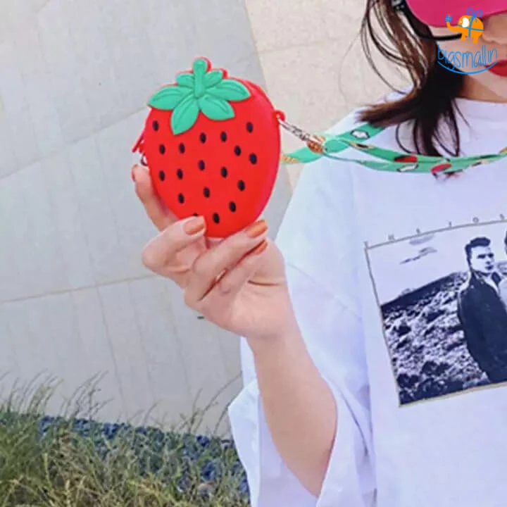 Bigsmall_hmk Sale Fruity Silicone Sling Pouch Bag