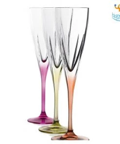 Devnow All Of It Elegante' Crystal Tint Champagne Flutes - Set Of 6