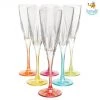 Devnow All Of It Elegante' Crystal Tint Champagne Flutes - Set Of 6