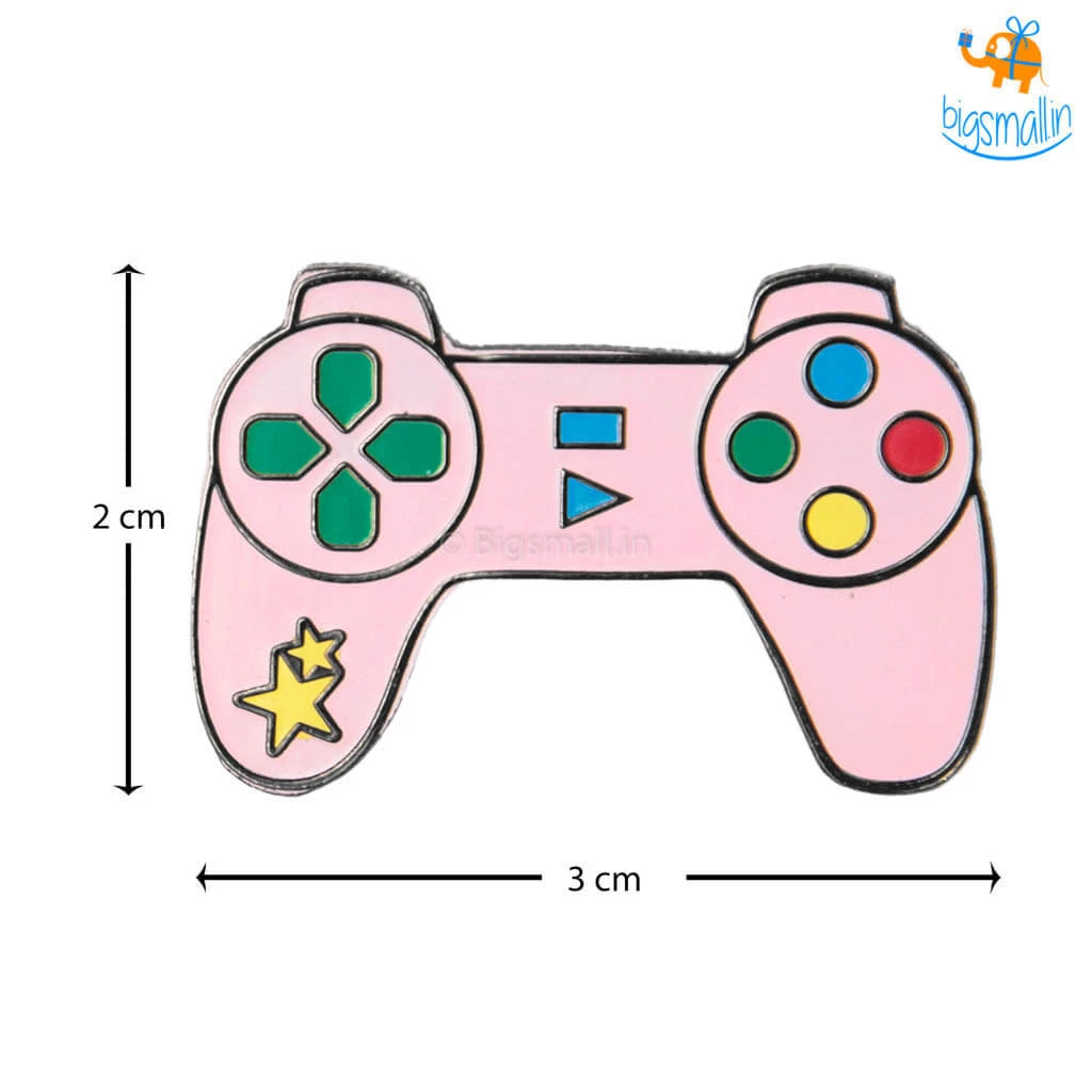 Bigsmall_piu Gamer Metallic Lapel Pins - Set Of 2