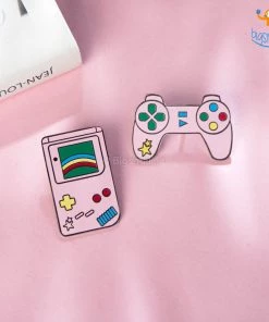 Bigsmall_piu Gamer Metallic Lapel Pins - Set Of 2