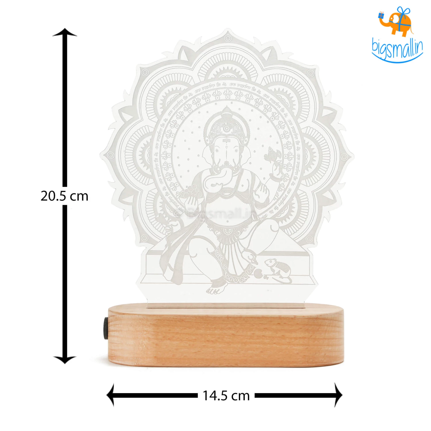 India Vibes All Of It Ganesha Hologram Lamp