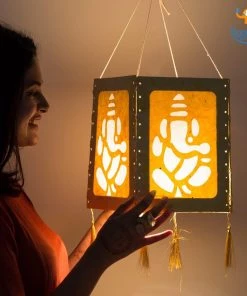 Bigsmall All Of It Ganesh Lantern - Set Of 2