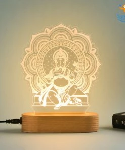 India Vibes All Of It Ganesha Hologram Lamp