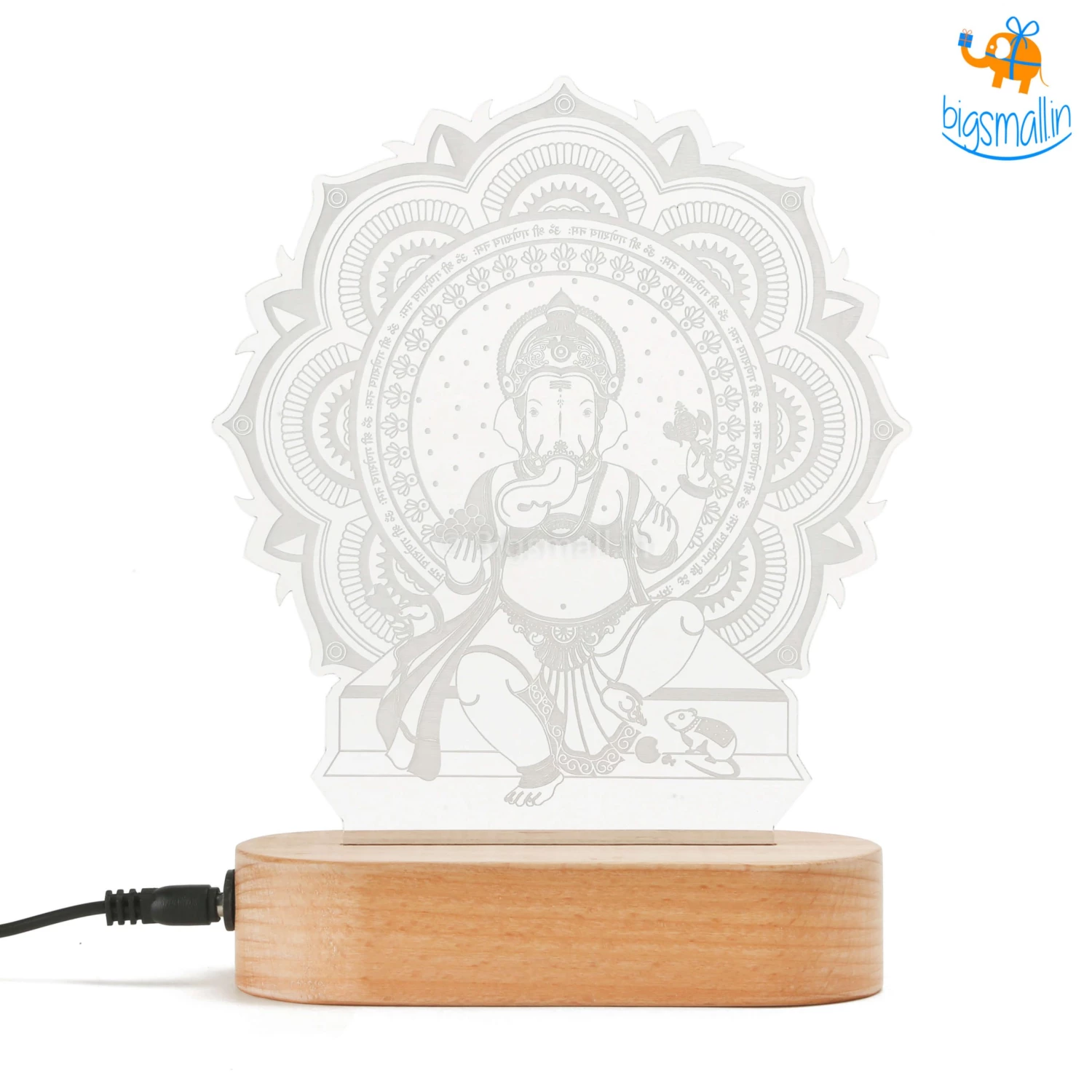 India Vibes All Of It Ganesha Hologram Lamp