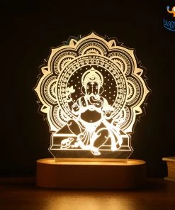 India Vibes All Of It Ganesha Hologram Lamp