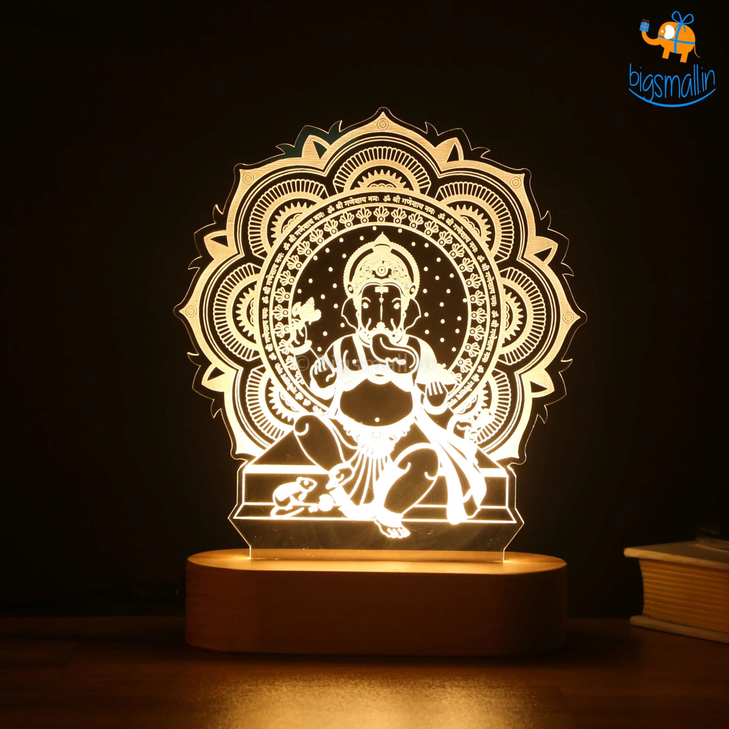 India Vibes All Of It Ganesha Hologram Lamp