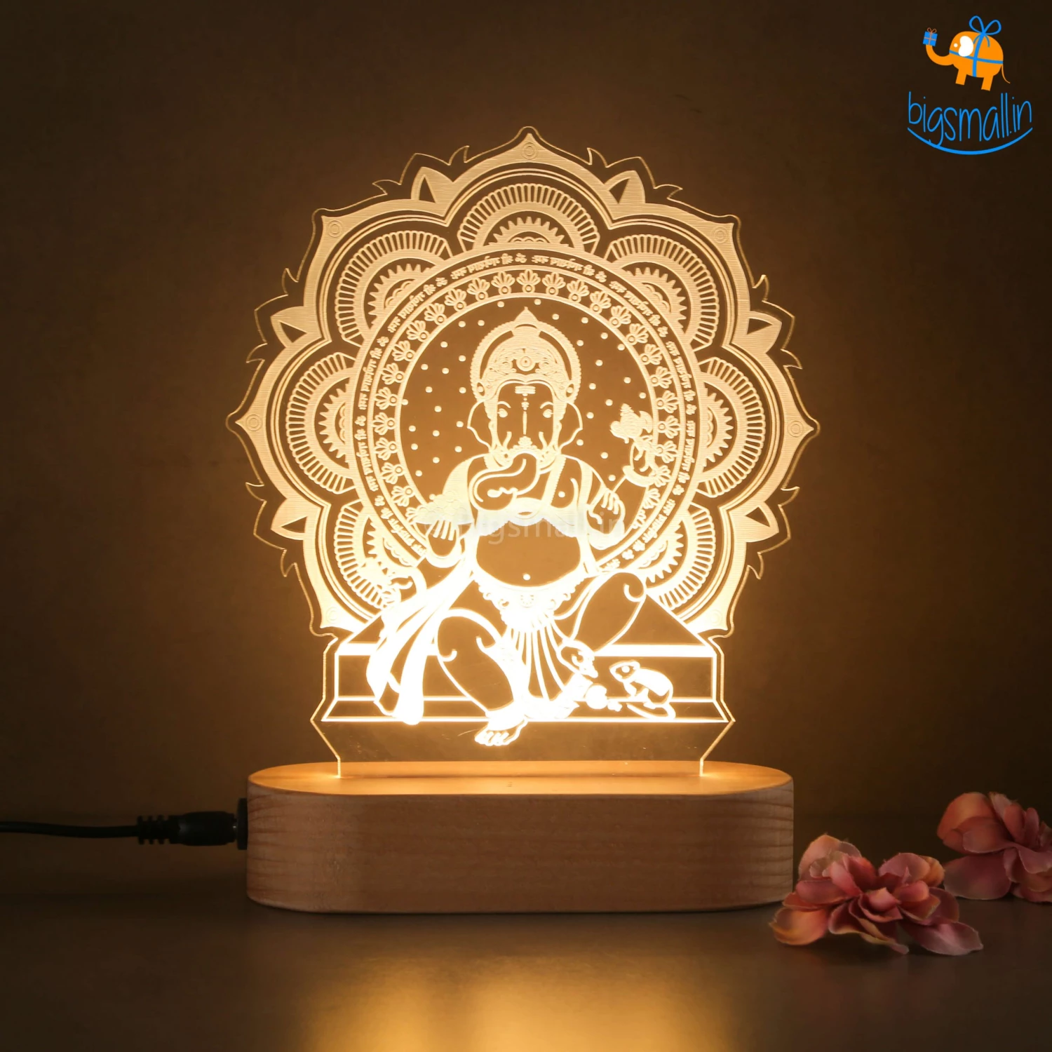 India Vibes All Of It Ganesha Hologram Lamp