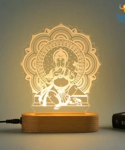 India Vibes All Of It Ganesha Hologram Lamp