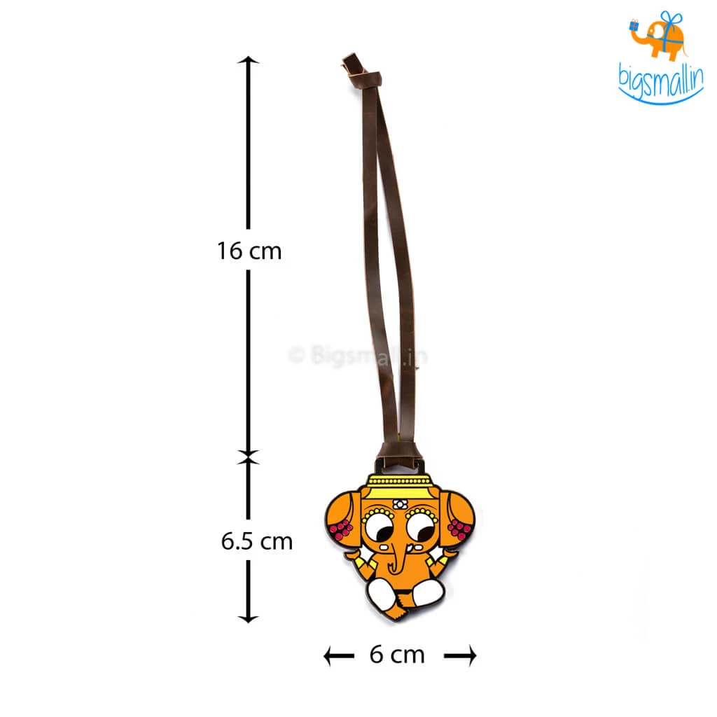 Bigsmall_piu All Of It Ganesha Metallic Luggage Tag