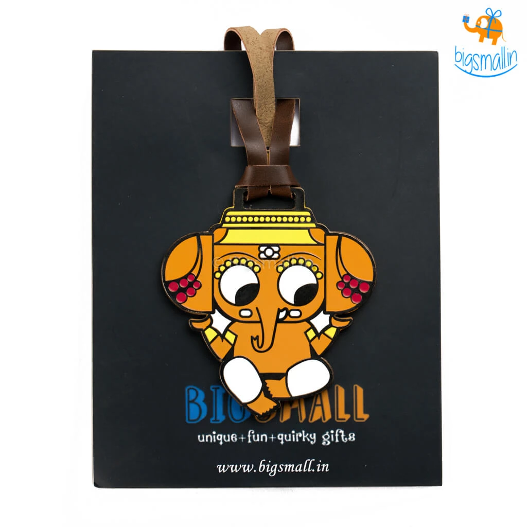 Bigsmall_piu All Of It Ganesha Metallic Luggage Tag