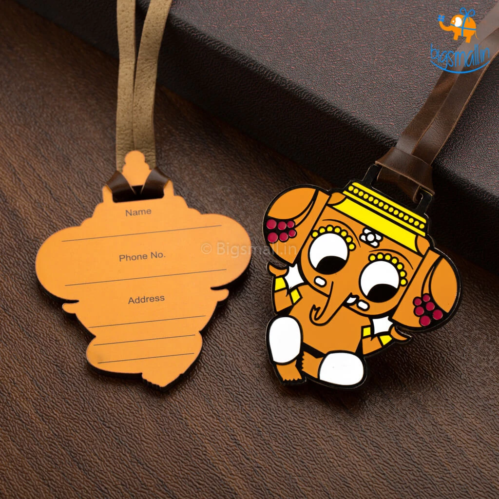 Bigsmall_piu All Of It Ganesha Metallic Luggage Tag