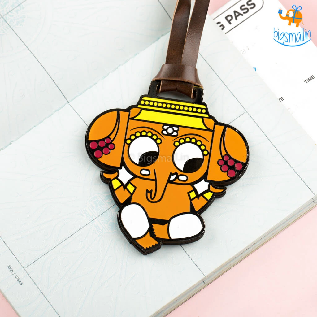Bigsmall_piu All Of It Ganesha Metallic Luggage Tag