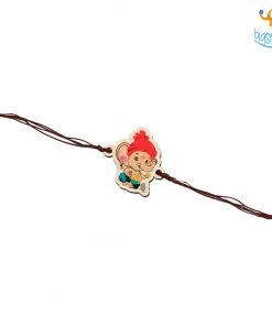 Bigsmall_cc All Of It Ganesha Wooden Rakhi
