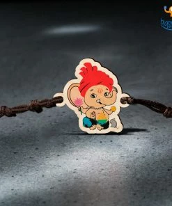Bigsmall_cc All Of It Ganesha Wooden Rakhi