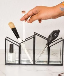 Hollyhock Geometric Glass Organizer All Of It