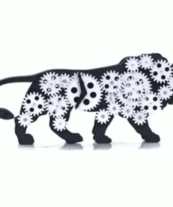 AmyLi Lion Gear Table Clock