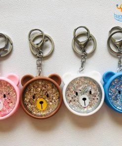 Bigsmall_hmk All Of It Glittery Bear Keychain