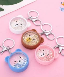 Bigsmall_hmk All Of It Glittery Bear Keychain