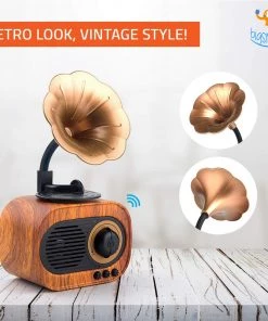 Bigsmall Vintage Gramophone Bluetooth Speaker