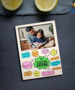 Chitra Chaya Personalized Great Indian Father Wooden Fridge Magnet | COD Not Available Father's Day