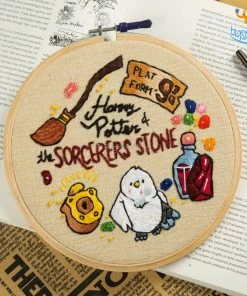 Hoop-Broideries All Of It Harry Potter Embroidery Hoop Art