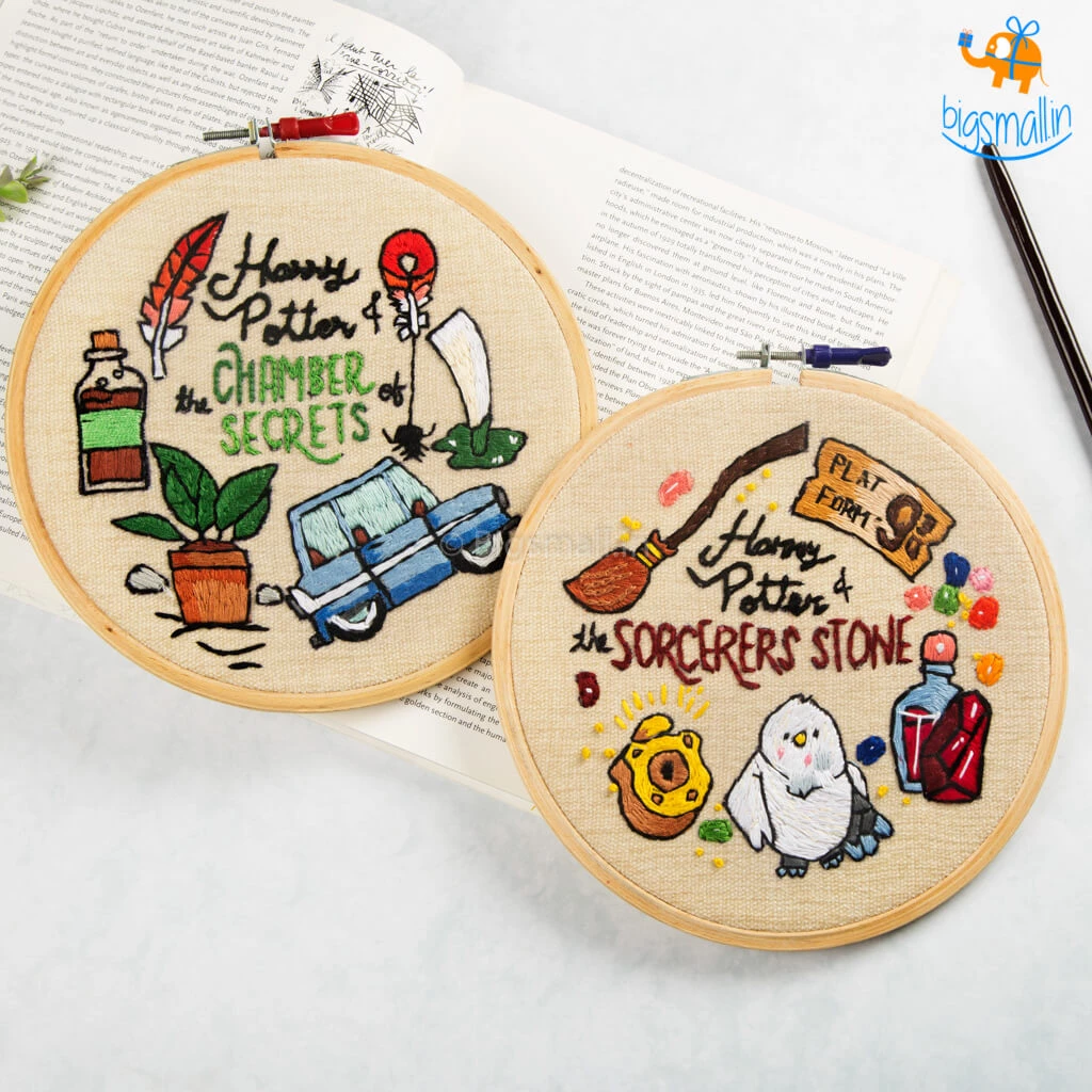 Hoop-Broideries All Of It Harry Potter Embroidery Hoop Art