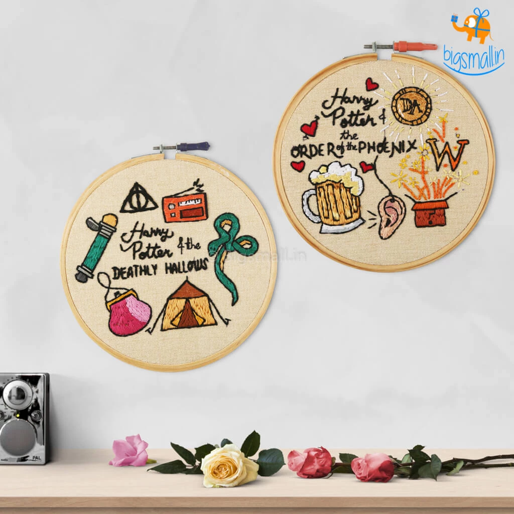 Hoop-Broideries All Of It Harry Potter Embroidery Hoop Art