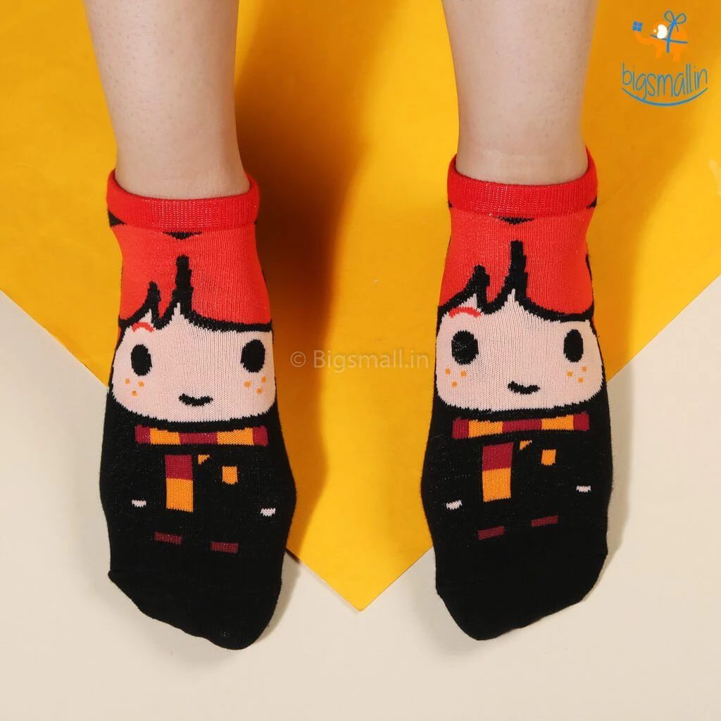 Bigsmall_hmk Harry Potter Ankle Length Socks - Set Of 3