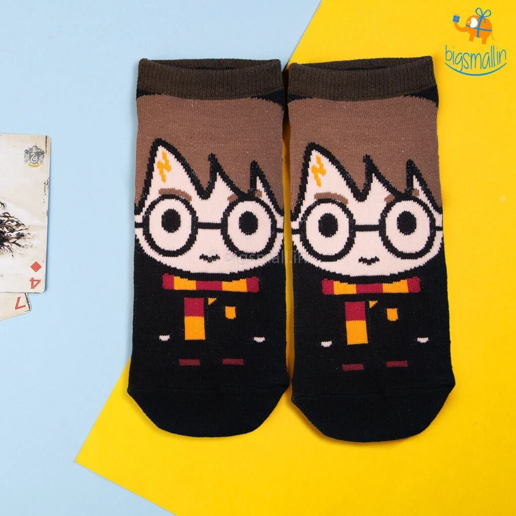Bigsmall_hmk Harry Potter Ankle Length Socks - Set Of 3