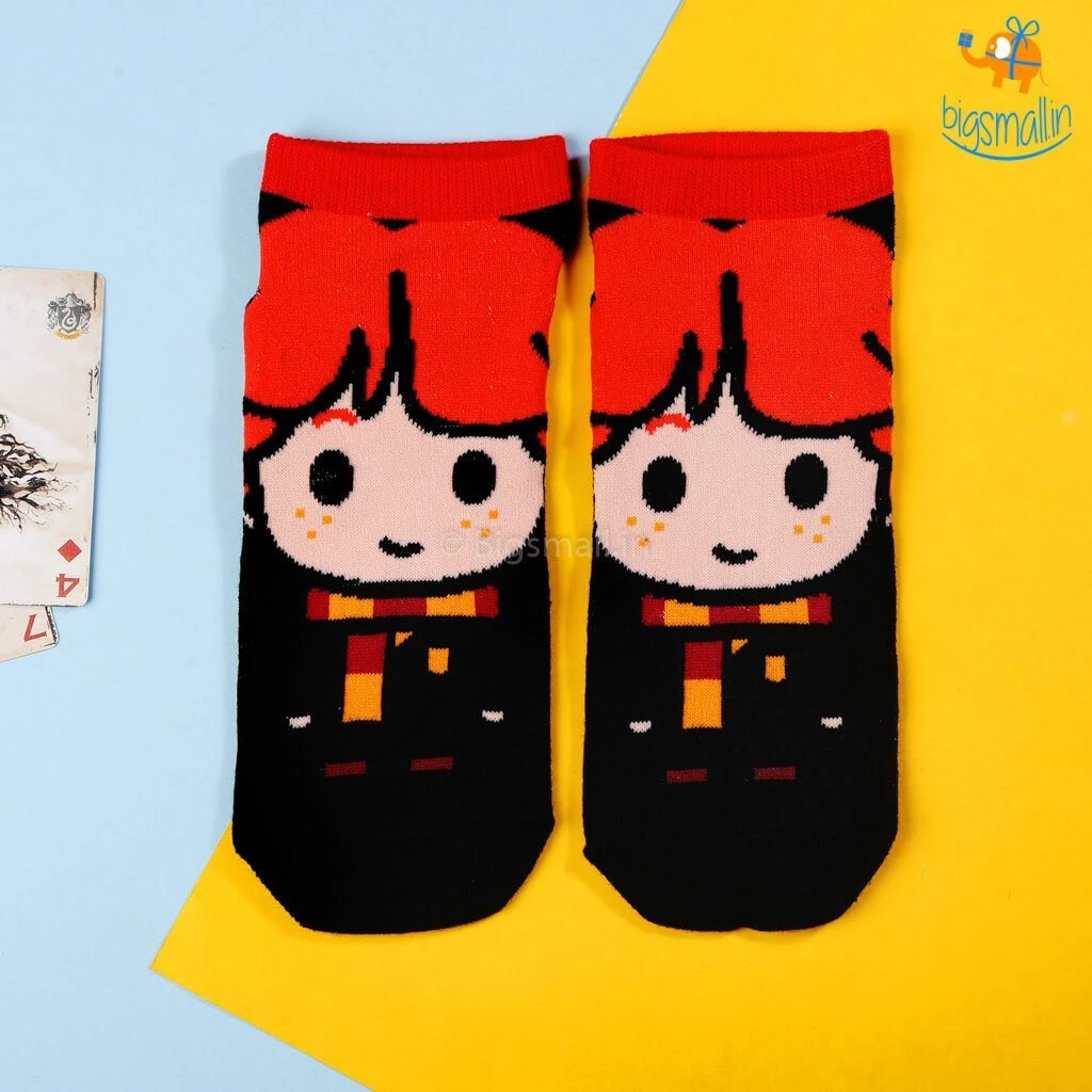 Bigsmall_hmk Harry Potter Ankle Length Socks - Set Of 3
