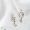 Ash Designs Hana Gemstone And Pearl Earrings Set In Silver All Of It