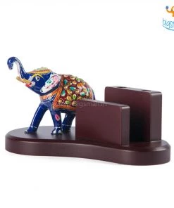Indian Craft Wooden Hand-Painted Elly Phone Holder