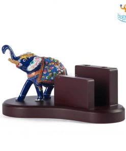 Indian Craft Wooden Hand-Painted Elly Phone Holder
