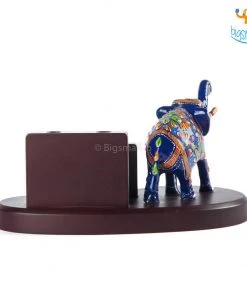 Indian Craft Wooden Hand-Painted Elly Phone Holder