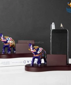 Indian Craft Wooden Hand-Painted Elly Phone Holder