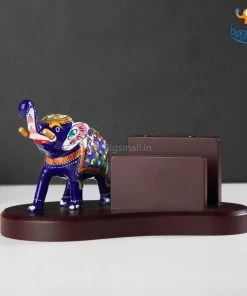 Indian Craft Wooden Hand-Painted Elly Phone Holder