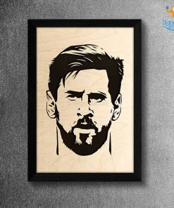 Bigsmall_cc Footballer Engraved Wooden Frame (19 X 13 Inches)