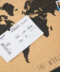 VinnyC World Map Corkboard With Frame Father's Day