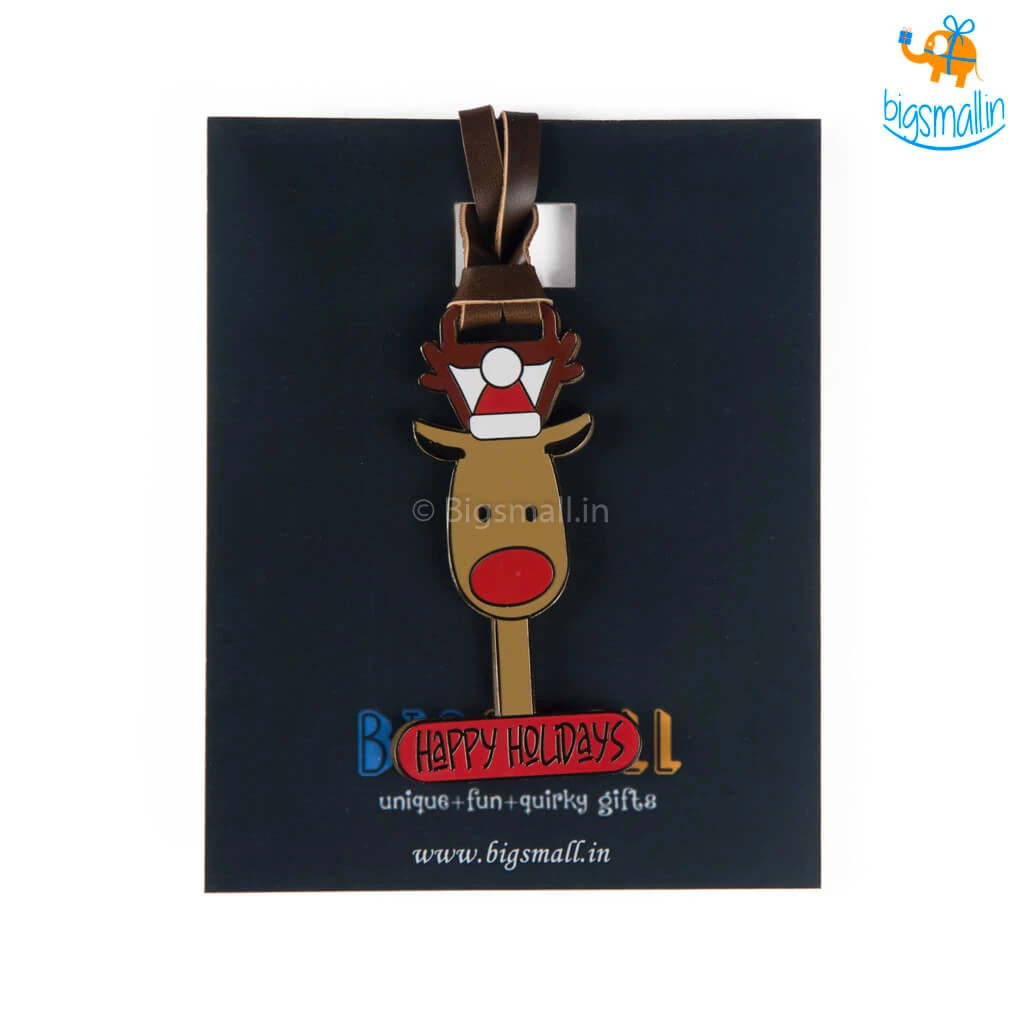 Bigsmall_piu All Of It Happy Holidays Metallic Luggage Tag