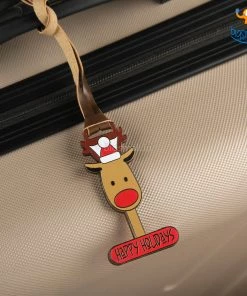 Bigsmall_piu All Of It Happy Holidays Metallic Luggage Tag