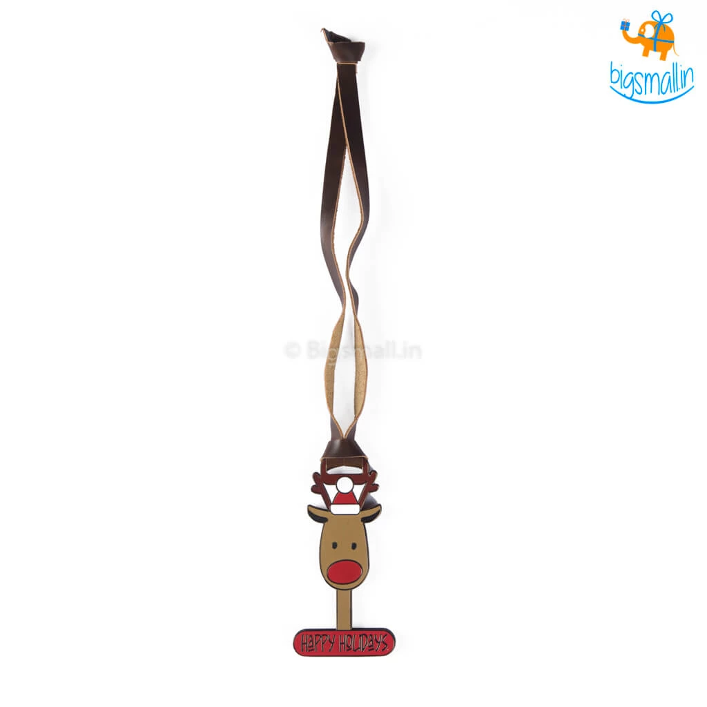 Bigsmall_piu All Of It Happy Holidays Metallic Luggage Tag