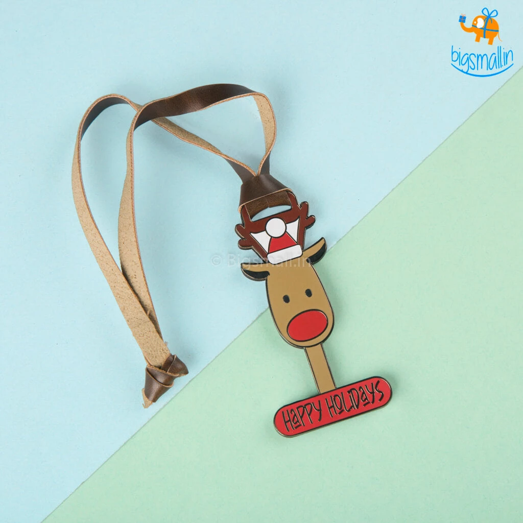 Bigsmall_piu All Of It Happy Holidays Metallic Luggage Tag