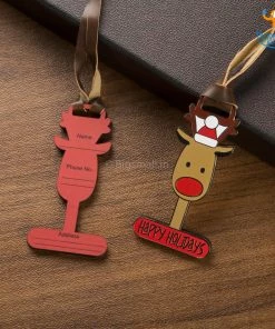 Bigsmall_piu All Of It Happy Holidays Metallic Luggage Tag