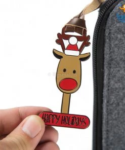 Bigsmall_piu All Of It Happy Holidays Metallic Luggage Tag