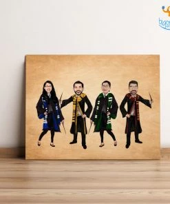 Chitra Chaya Personalized Harry Potter Caricature Wooden Portrait | COD Not Available